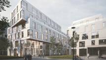 Klima- und Energiepositiv, CO2 neutral: Holz-Hybrid Bürogebäude